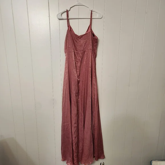 NWT Lulus Endless Elegance Rose Satin Sleeveless Maxi Dress Size XL Extra Large - Picture 6 of 6